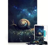 Rompecabezas de 1000 Piezas Caracol bajo el Cielo Estrellado para Adolescentes Ideal para Mejorar la Memoria, Relajarse y Disfrutar de un Corte Firme Regalo Festivo (38x52cm)
