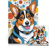 Rompecabezas de 1000 Piezas Cardigan Welsh Corgi, Juego de ingenio, para Relajarse intelectualmente, Toda la Familia 38x26cm