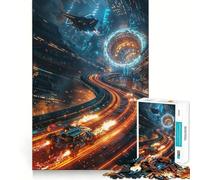 Rompecabezas de 1000 Piezas Carrera Espacial para Adolescentes Juguete Inteligente para Jugar en Interiores Corte preciso (50x75cm)