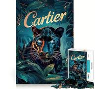 Rompecabezas de 1000 Piezas Cartier Panther Majesty Premium Cut,Juguete para ejercitar la Mente,diversión y Entretenimiento,Regalo de cumpleaños (38x52cm)