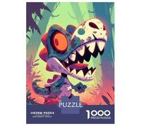 Rompecabezas De 1000 Piezas Cartoon Dinosaur in Jungle Halloween Rompecabezas para Adultos Juegos Relajantes Decoración del Hogar Cumpleaños Y Navidad 70x50cm/1000pcs