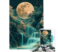 Rompecabezas de 1000 Piezas Cascada iluminada por la Luna con árbol Lunar Ideal para cumpleaños y Navidad Mejora la Memoria Juegos educativos para Mayores de 14 años Juego de Rompecabezas Disponible