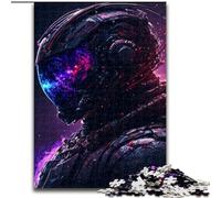 Rompecabezas de 1000 Piezas: Casco Negro en el Espacio Rompecabezas para Adultos Manualidad Divertida para Toda la Familia cumpleaños y festividades Tamaño 50x75cm