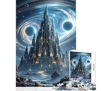 Rompecabezas de 1000 Piezas Castillo Celestial en Juguetes de decoración del hogar cósmicos Gran Regalo para Juegos Juego Educativo Mejora el Amor Entre Parejas tamaño 38x52cm