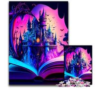 Rompecabezas de 1000 Piezas Castillo en el Libro,Rompecabezas difícil para Adultos,desafiante Rompecabezas para Adolescentes,Juego Interactivo Divertido para Toda la Familia,26x38cm