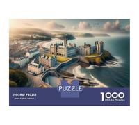 Rompecabezas De 1000 Piezas Castle by The Sea Rompecabezas Juguetes Antiestrés Decoración De Pared Cumpleaños Y Navidad 52x38cm/1000pcs