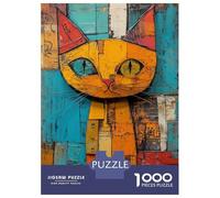 Rompecabezas De 1000 Piezas - Cat Wood Art Rompecabezas para Adultos Juegos Familiares Carrera De Velocidad Manual Oferta como Regalos para Toda La Familia 52x38cm/1000pcs
