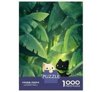 Rompecabezas De 1000 Piezas Cats in The Jungle Illustration Rompecabezas para Adultos Juego Práctico para Aliviar El Estrés Cumpleaños Y Navidad 52x38cm/1000pcs