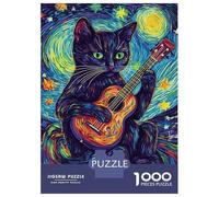 Rompecabezas De 1000 Piezas Cat'S Melody Under Stars Rompecabezas para Adultos Juego De Ingenio Análisis Y Lógica Cumpleaños 52x38cm/1000pcs