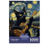 Rompecabezas De 1000 Piezas Cat'S Starry Night Serenade -1 Rompecabezas para Adultos Juego De Ingenio Análisis Y Lógica Cumpleaños 70x50cm/1000pcs