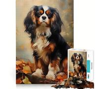 Rompecabezas de 1000 Piezas Cavalier King Charles Span,Arte de Corte preciso,Juguete de construcción,Tiempo de Juego Relajante,diversión de cumpleaños (50x75cm)
