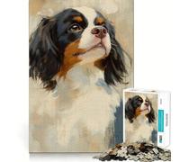 Rompecabezas de 1000 Piezas Cavalier King Charles Span,Juego de ingenio y diversión para Jugar en Tiempos de Paz, Tranquilo (38x52cm)