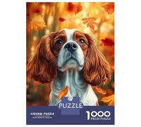 Rompecabezas De 1000 Piezas Cavalier King Charles Spaniel in Autumn Rompecabezas para Adultos Juego De Ingenio Análisis Y Lógica Cumpleaños 38x26cm/1000pcs