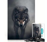 Rompecabezas de 1000 Piezas Caza de Lobos para Adultos Juego Que estimula la Mente Superficie Lisa y sin Rebabas Un pasatiempo Fascinante para los Momentos de Ocio (38x52cm)