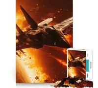 Rompecabezas de 1000 Piezas Cazador Espacial en Llamas para Adolescentes Juguete de lógica Fina, fácil de Usar, con Bordes limpios, Ideal para Festivales (50x75cm)