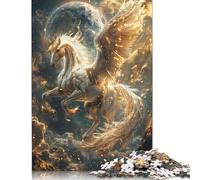 Rompecabezas de 1000 Piezas Celestial Pegasus Ascend para Adultos, Rompecabezas de Madera para Adultos y Adolescentes a Partir de 12 años, 1000 Piezas (75 x 50 cm)