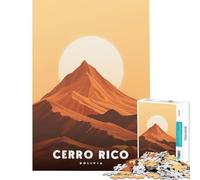 Rompecabezas de 1000 Piezas Cerro Rico Bolivia Paisaje montañoso Arte para Juegos educativos Juguetes didácticos Regalos para cumpleaños Decoración del hogar Tamaño 38x26cm