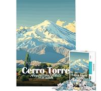 Rompecabezas de 1000 Piezas Cerro Torre Mountain Actividades Divertidas en casa Carrera de Velocidad Manual Juegos educativos para Mayores de 14 años Juego de Rompecabezas Incluido (38x26cm)