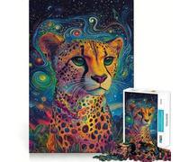 Rompecabezas de 1000 Piezas Cheetah Dreamscape Premium Cut Play Creative Brain Game Peace Fun Time Christmas Wall Art (38x52cm)