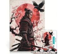 Rompecabezas de 1000 Piezas Cherry Crow Samurai, Juguete Educativo, Interesante para Reducir el estrés, Que Mejora el Amor Entre Parejas 38x52cm