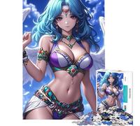 Rompecabezas de 1000 Piezas - Chica Anime angelical difícil y desafiante análisis y lógica Juguetes de Bricolaje para Mayores de 14 años 38x26cm