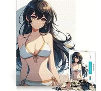 Rompecabezas de 1000 Piezas Chica Anime contra una Pared - Juego para ejercitar la Mente - Artesanía de Corte experta - Un pasatiempo Fascinante para los Momentos de Ocio (50x75cm)
