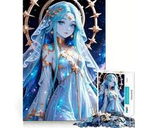 Rompecabezas de 1000 Piezas Chica de Anime Celestial con halo de Estrellas Juego de ingenio y diversión para Jugar en un Momento de Paz Regalo Ideal para Navidad (50x75cm)