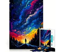 Rompecabezas de 1000 Piezas,Chica del Bosque,Estrella,Arte Pixelado,Articulaciones Precisas,Juguete Divertido para Ejercitar la Mente,Tiempo de Paz,Obra de Arte Navideña (38x26cm)