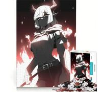 Rompecabezas de 1000 Piezas: Chica Demonio de Anime en un Entorno ardiente, decoración de Pared, un Reto para completar, Que fomenta el Amor Entre Parejas 38x52cm