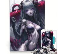 Rompecabezas de 1000 Piezas Chica Demonio gótica Sexy Juego Familiar Montaje de Patrones con Piezas de Formas aleatorias Que encajan Perfectamente 38x26cm