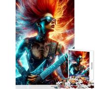 Rompecabezas de 1000 Piezas Chica rockera Mala Juego Interactivo Ideal para Parejas Juguete Educativo con póster y Hoja de Preguntas a Juego (38x52cm)