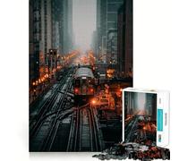 Rompecabezas de 1000 Piezas Chicago,Juego Divertido y preciso para Jugar,Tiempo de Paz,Navidad,Regalo Tranquilo (50x75cm)