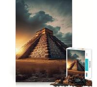 Rompecabezas de 1000 Piezas Chichén Itzá Arte en Forma Impecable Entrenamiento Mental Diversión Tiempo de Descanso Juego Tranquilo (50x75cm)