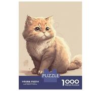 Rompecabezas De 1000 Piezas Chubby Cat Art Rompecabezas para Adultos Juegos Familiares Ensamblaje De Patrones Cumpleaños Y Navidad 52x38cm/1000pcs