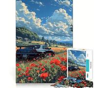 Rompecabezas de 1000 Piezas Cielo Estrellado Coche Deportivo para Adolescentes Juguete para desarrollar la lógica, Ligero y Relajante Corte preciso Regalo clásico 38x52cm