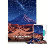 Rompecabezas de 1000 Piezas Cielo Nocturno del Desierto de Atacama,Juego de construcción Limpio,Juego para ejercitar la Mente,Juego Relajante,Regalo Divertido de cumpleaños (38x52cm)