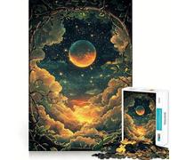 Rompecabezas de 1000 Piezas Cielo Nocturno Entre Enredaderas para Adultos, Juguete para ejercitar la Mente, antiestrés y decoración de Pared (38x52cm)