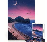 Rompecabezas de 1000 Piezas Cielo Nocturno sobre Arco costero para Adolescentes Juguete Educativo para Toda la Familia Corte de Calidad Regalo Elegante (38x52cm)