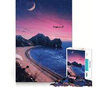 Rompecabezas de 1000 Piezas Cielo Nocturno sobre Arco costero para Adolescentes Juguete Educativo para Toda la Familia Corte de Calidad Regalo Elegante (38x52cm)