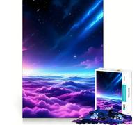 Rompecabezas de 1000 Piezas Cielo púrpura sobre Las Nubes para Adolescentes Juego Mental Juguete para el hogar Corte preciso (50x75cm)
