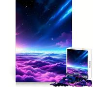 Rompecabezas de 1000 Piezas Cielo púrpura sobre Las Nubes para Adolescentes Juguete para desarrollar la lógica y la Capacidad de razonamiento Suave Relajante de Corte preciso Regalo Ideal (38x26cm)