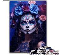 Rompecabezas de 1000 Piezas Cielos Azules de los Muertos Rompecabezas de cartón, Entretenimiento Relajante, Navidad y decoración del hogar 1000 Piezas(26x38cm)