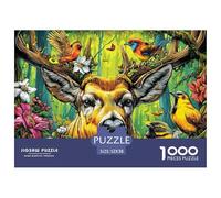 Rompecabezas De 1000 Piezas «Ciervo del Bosque» para Niños - De Papel Ecológico, Juego Familiar para El Desarrollo Cognitivo Y La Diversión 52x38cm/1000pcs