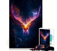 Rompecabezas de 1000 Piezas Ciervo Nebulosa para Adultos, Mejorar la Memoria y Disfrutar del Tiempo Libre Decoración de Pared con Corte preciso (38x26cm)