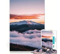 Rompecabezas de 1000 Piezas Cima Nevada sobre Las Nubes para Adolescentes Mejora la Memoria Relajación Suave Corte Premium Sorpresa de cumpleaños (50x75cm)