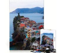 Rompecabezas de 1000 Piezas Cinque Terre Clean Fit Decor Logic Fun Toy Cozy Time Play Christmas Art Piece 38x52cm