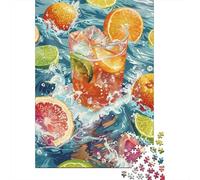 Rompecabezas De 1000 Piezas - Citrus Fruit Water Art Print Rompecabezas para Adultos Juguetes De Bricolaje Oferta De Decoración Perfecta como Regalos para Toda La Familia 70x50cm/1000pcs