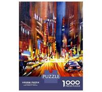 Rompecabezas De 1000 Piezas City Street at Night Rompecabezas para Adultos Juguetes Antiestrés Decoración Perfecta Cumpleaños Y Navidad 70x50cm/1000pcs