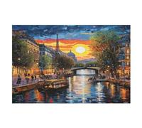 Rompecabezas de 1000 piezas Cityscape Architecture para adultos Puzzles de Madera Juguete Educativo Antiestrés Tamaño (75×50cm)