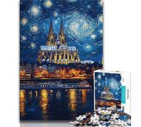 Rompecabezas de 1000 Piezas Ciudad bajo el Cielo Nocturno para Adolescentes Un Juego desafiante Ideal para Regalar a Toda la Familia (tamaño 75x50cm)